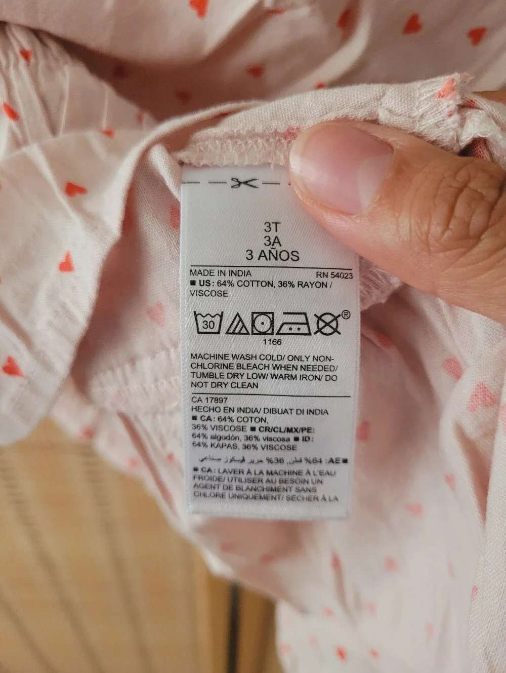 Old Navy Light Pink Heart Print Girls Dress